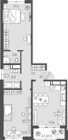 78 м², 2-комнатная квартира 15 000 000 ₽ - изображение 93