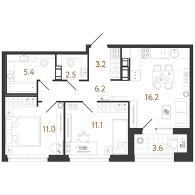 58,5 м², 2-комнатная квартира 17 936 224 ₽ - изображение 65