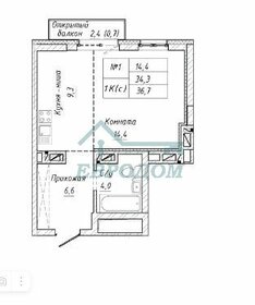 Квартира 36,7 м², 1-комнатная - изображение 1