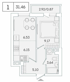 31,5 м², 1-комнатная квартира 5 759 577 ₽ - изображение 83