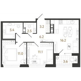 47,6 м², 2-комнатная квартира 15 800 000 ₽ - изображение 147