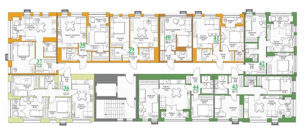 41,5 м², 2-комнатная квартира 3 599 999 ₽ - изображение 78