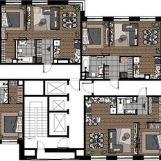 Квартира 56,3 м², 1-комнатные - изображение 3