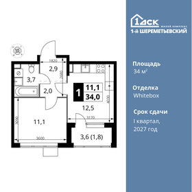 34,1 м², 1-комнатная квартира 7 856 640 ₽ - изображение 37