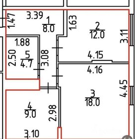 Квартира 54,5 м², 2-комнатная - изображение 1