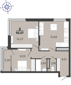 59,2 м², 2-комнатная квартира 6 300 000 ₽ - изображение 95