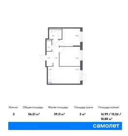 54,9 м², 2-комнатная квартира 9 540 000 ₽ - изображение 18