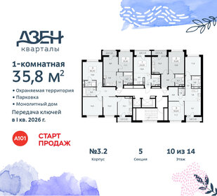 31,8 м², 1-комнатная квартира 8 800 000 ₽ - изображение 90