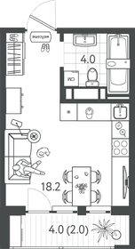 Квартира 24,2 м², студия - изображение 1