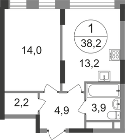 41,8 м², 1-комнатные апартаменты 8 650 000 ₽ - изображение 39