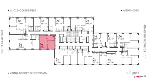 41,2 м², 1-комнатная квартира 16 127 451 ₽ - изображение 24
