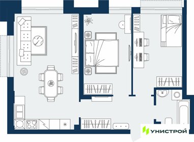 Квартира 62,4 м², 2-комнатная - изображение 1