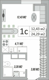 Квартира 25 м², студия - изображение 1