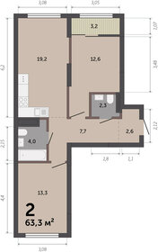 67 м², 2-комнатная квартира 7 700 000 ₽ - изображение 61