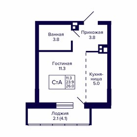 25,7 м², квартира-студия 5 438 140 ₽ - изображение 68