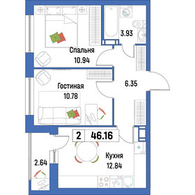 46,1 м², 2-комнатная квартира 7 190 108 ₽ - изображение 13