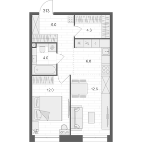 45,1 м², 1-комнатная квартира 21 569 850 ₽ - изображение 6