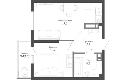 36,8 м², 1-комнатная квартира 8 722 210 ₽ - изображение 20