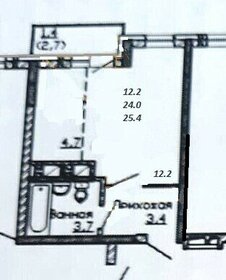 Квартира 25 м², студия - изображение 1