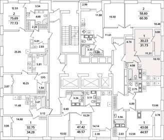 30,7 м², 1-комнатная квартира 5 400 000 ₽ - изображение 90