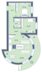 89,5 м², 3-комнатная квартира 10 770 984 ₽ - изображение 63