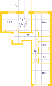 43,7 м², 2-комнатная квартира 4 990 000 ₽ - изображение 83