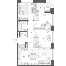 101,2 м², 3-комнатная квартира 49 606 040 ₽ - изображение 21