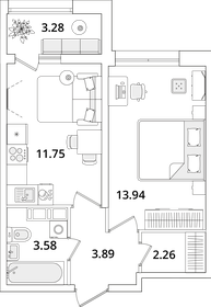 39,7 м², 1-комнатная квартира 10 400 000 ₽ - изображение 82