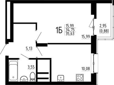 33 м², 1-комнатная квартира 5 300 000 ₽ - изображение 76