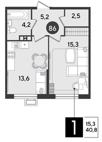 37,9 м², 1-комнатная квартира 7 053 191 ₽ - изображение 29