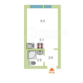 Квартира 22 м², студия - изображение 1