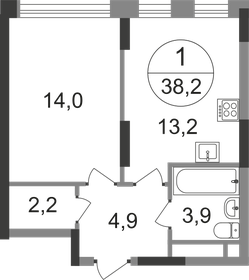 41,8 м², 1-комнатные апартаменты 8 650 000 ₽ - изображение 60