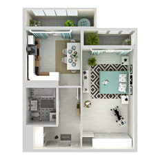 Квартира 49,2 м², 1-комнатная - изображение 2