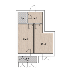 Квартира 39,1 м², 1-комнатная - изображение 1