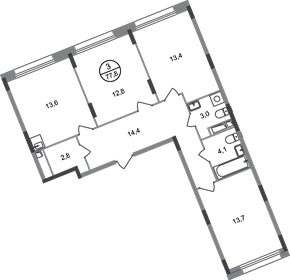 76,2 м², 3-комнатная квартира 17 718 092 ₽ - изображение 66