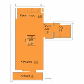 Квартира 32,9 м², студия - изображение 1