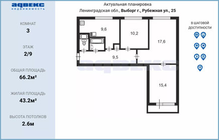 60,7 м², 3-комнатная квартира 5 300 000 ₽ - изображение 74