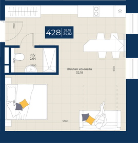 35,4 м², 1-комнатные апартаменты 14 505 800 ₽ - изображение 15