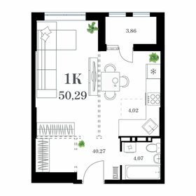 Квартира 50,3 м², 1-комнатная - изображение 1