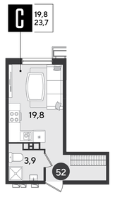24,4 м², квартира-студия 3 788 200 ₽ - изображение 18