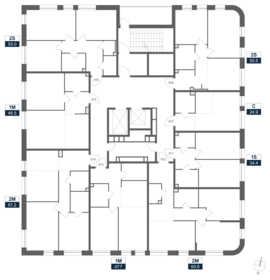 45,3 м², 1-комнатная квартира 24 080 548 ₽ - изображение 2