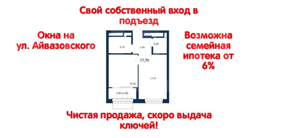 Квартира 38 м², 1-комнатная - изображение 1