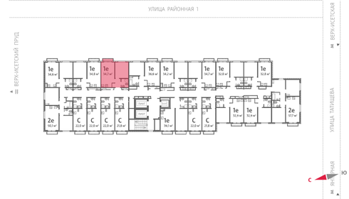 Квартира 34,7 м², 1-комнатная - изображение 2