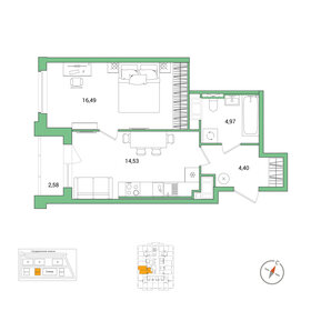 Квартира 41,7 м², 1-комнатная - изображение 1