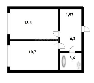 Квартира 36 м², студия - изображение 1