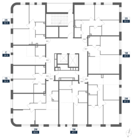 45,5 м², 1-комнатная квартира 23 727 626 ₽ - изображение 20