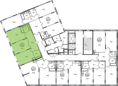 61,4 м², 2-комнатная квартира 14 493 171 ₽ - изображение 32