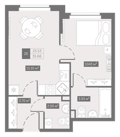 30 м², 1-комнатная квартира 5 290 000 ₽ - изображение 168