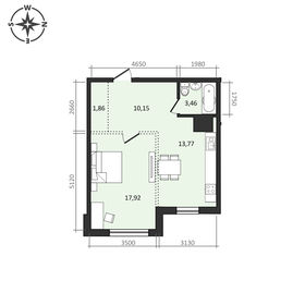 Квартира 47,2 м², 1-комнатная - изображение 1