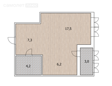 76,2 м², 3-комнатная квартира 12 400 000 ₽ - изображение 74